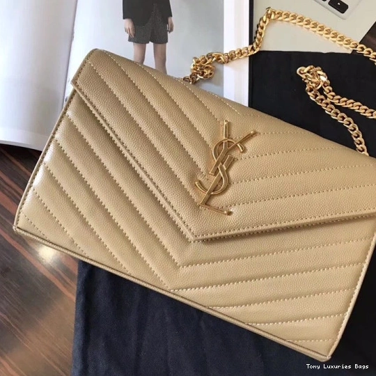 Tony Luxuries CHAIN CASSANDRE WALLET MATELASSÉ YSL 0714